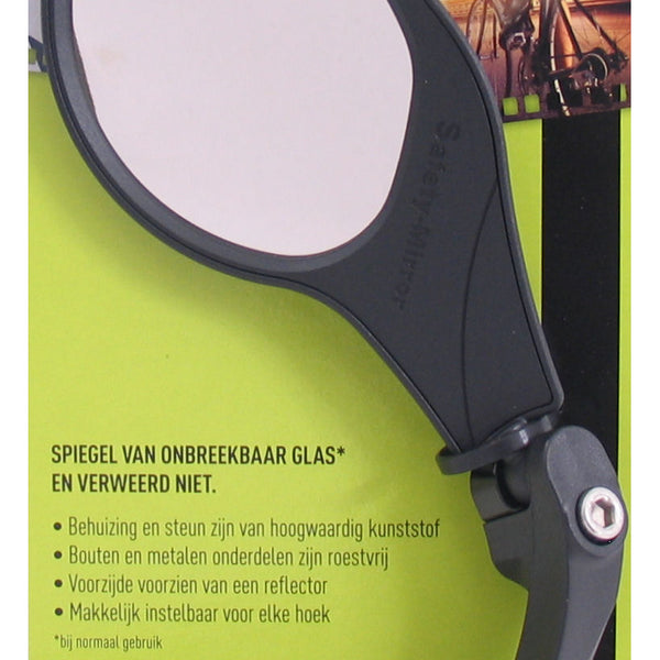 Mirror mirage uno deluxe with clamp shatterproof glass