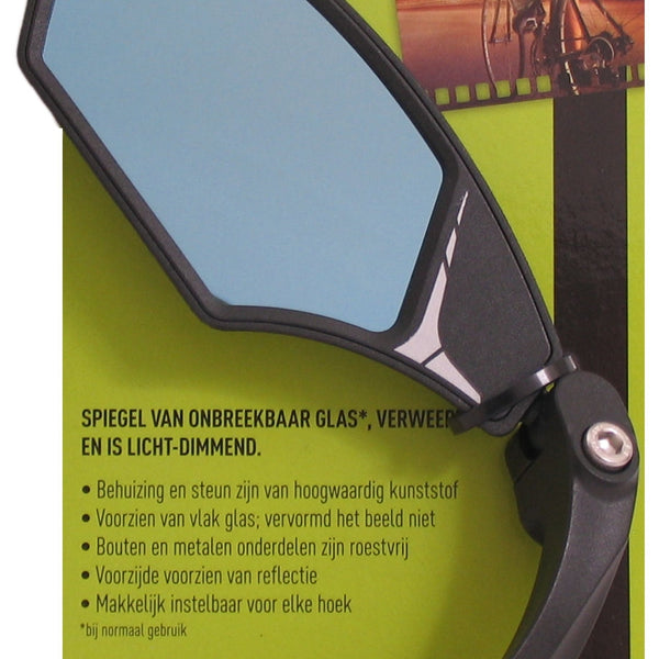 handlebar mirror adjustable 10 x 5 cm black