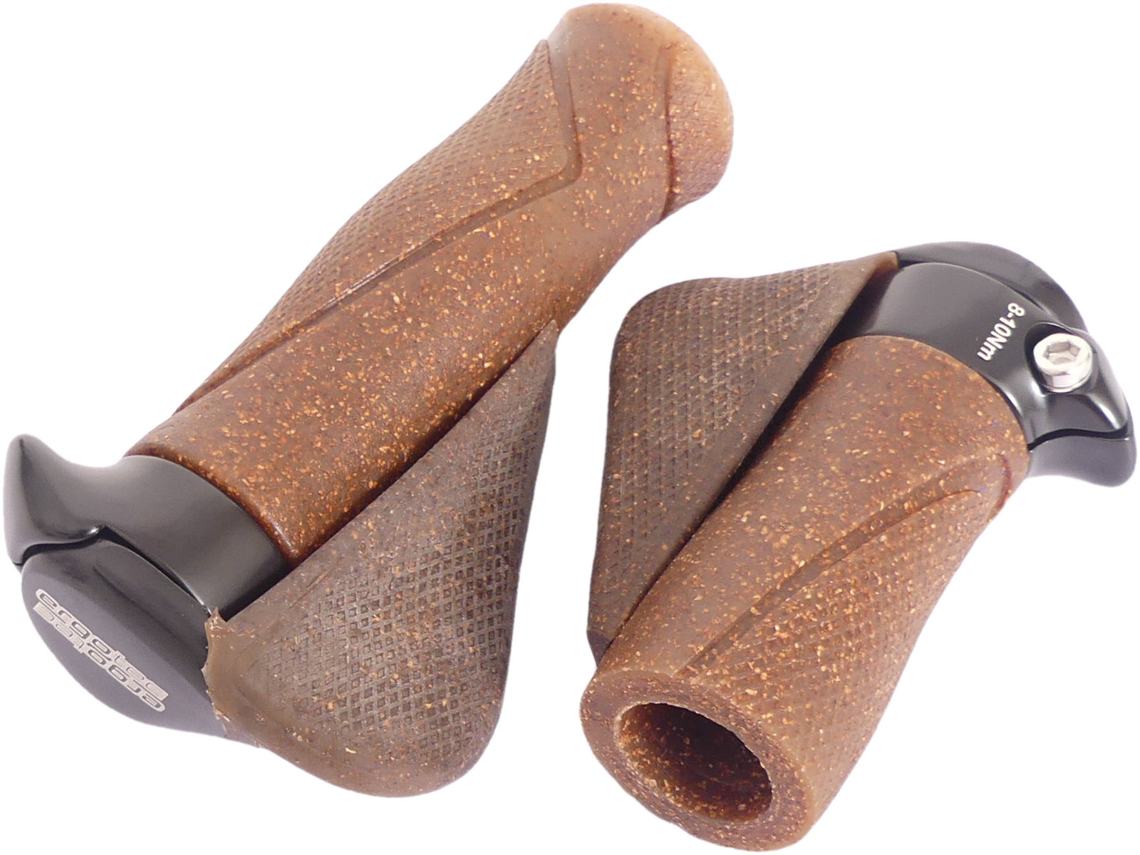 Pair of handles MF1 cork / aluminum 130+87 mm - brown