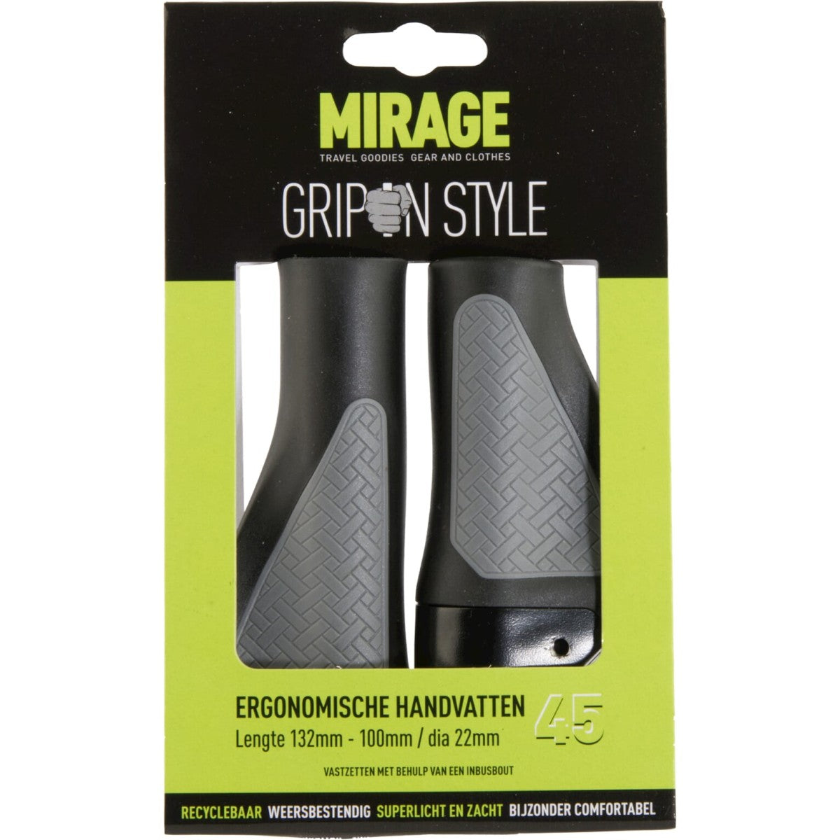 Mirage grip set grips in style 100/132mm black/grey