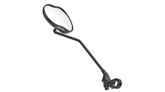 Ergotec spiegel m-99lv met lange arm 121 x 78-66 mm aluminium - zwart gezandstraald