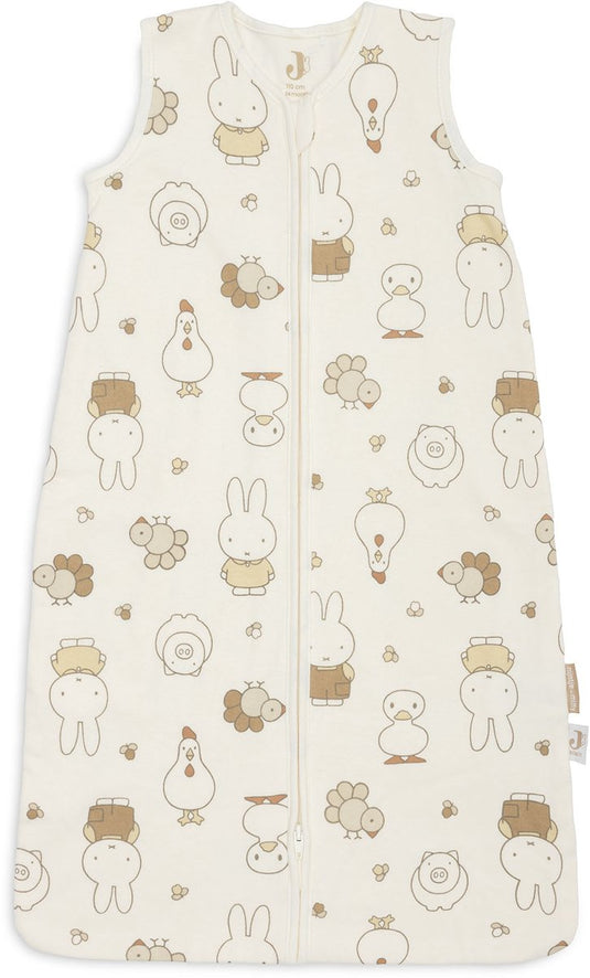 Jollein slaapzak baby mouwloos 110cm - jersey - miffy family farm