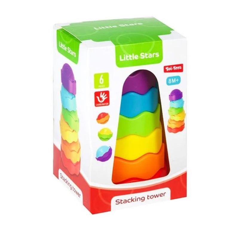 Load image into Gallery viewer, Toi-toys toi toys little stars baby stapeltoren cake 6-delig
