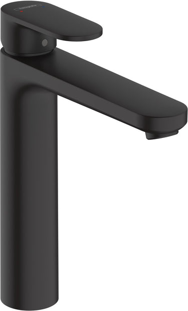 Hansgrohe vernis blend - wastafelmengkraan - ééngreeps bediening - met trekwaste - 190mm maat - mat zwart