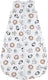 Meyco baby animal baby slaapzak rond gevoerd - multicolour - 62cm - 2.5 tog