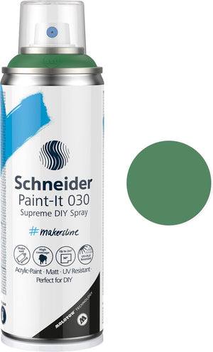 Schneider schrijfwaren schneider spuitbus verf - paint-it 030 - diy spuitverf - acrylverf - 200ml - mos groen - s-ml03050045