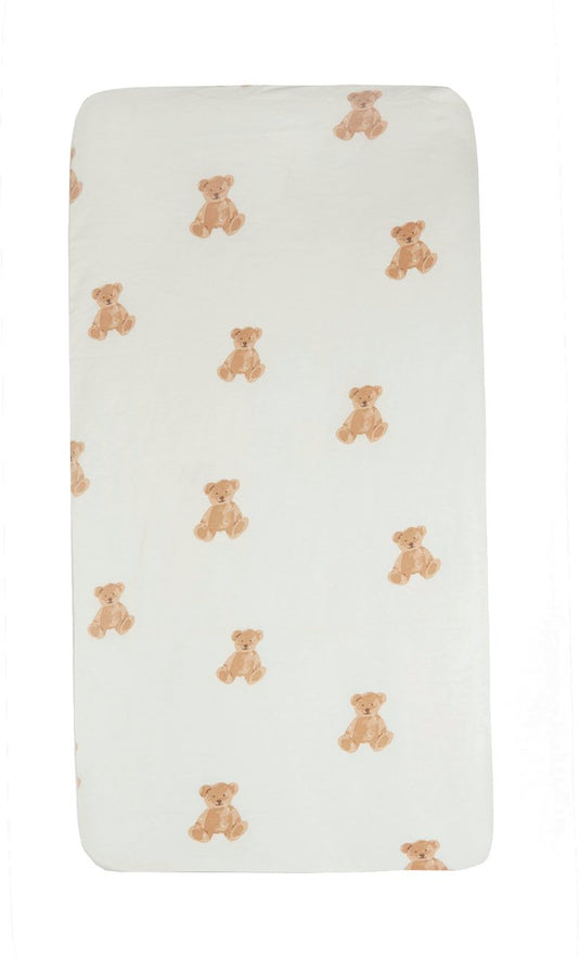 Jollein baby hoeslaken wieg - teddy bear - jersey - 40 50x80 90cm