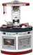 Klein toys miele keukendriehoek - kookplaat, espressomachine, oven, vaatwasser, afzuigkap, gootsteen - incl. bijpassende accessoires, licht- en geluidseffecten - rood grijs