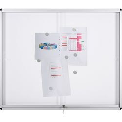 E-vision vergrendelbaar notitiebord master vision 15xa4 bi-office magnetisch grijs trans