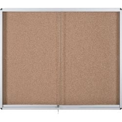 Vergrendelbaar notitiebord bi-office vt640201160 aluminium grijs transparant