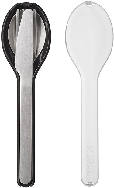 Mepal - ellipse bestekset 3-delig - mes. vork en lepel - rvs - nordic black