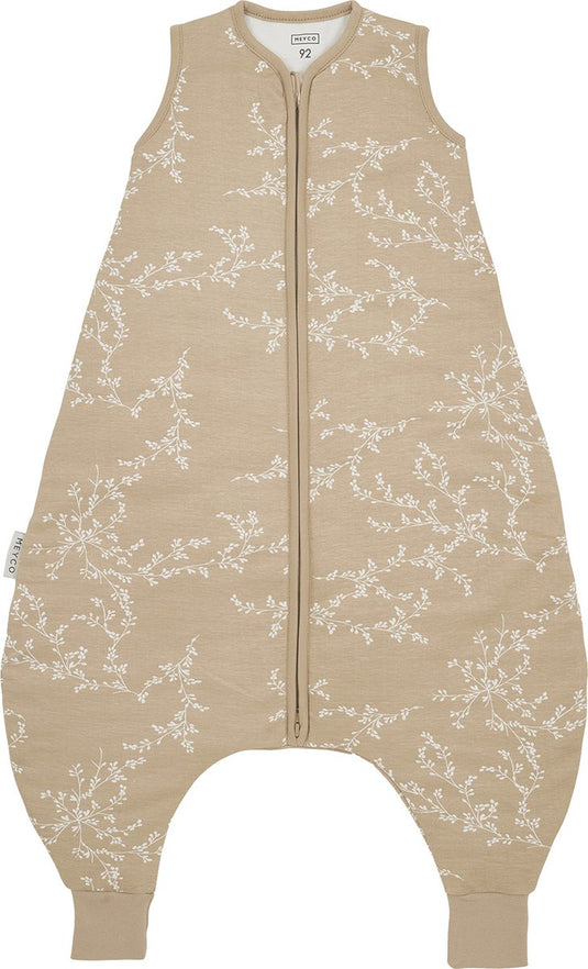 Meyco baby branches baby winter slaapoverall jumper - sand - 80cm - 2.0 tog