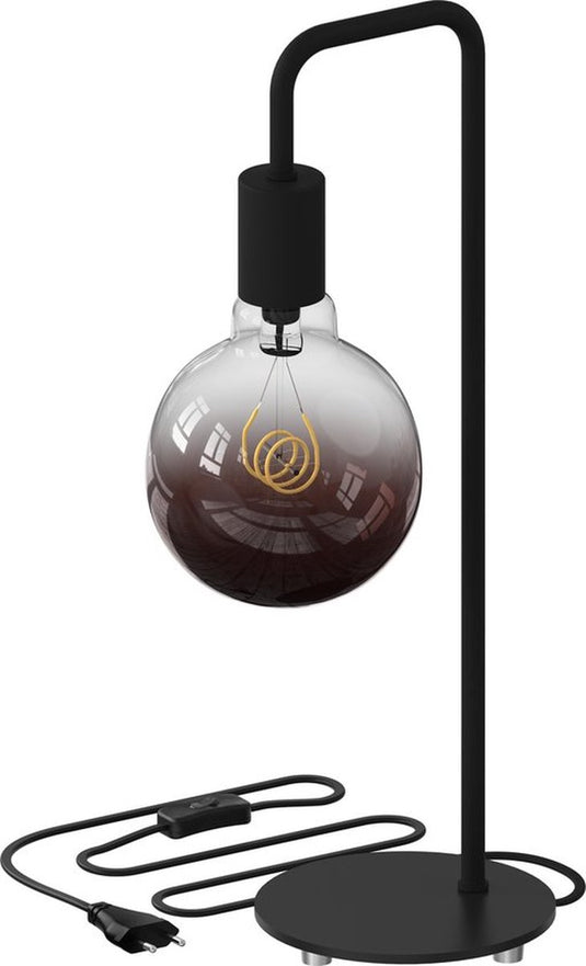 Calex u-line tafellamp - industrieel - e27 fitting - zwart - excl. lichtbron