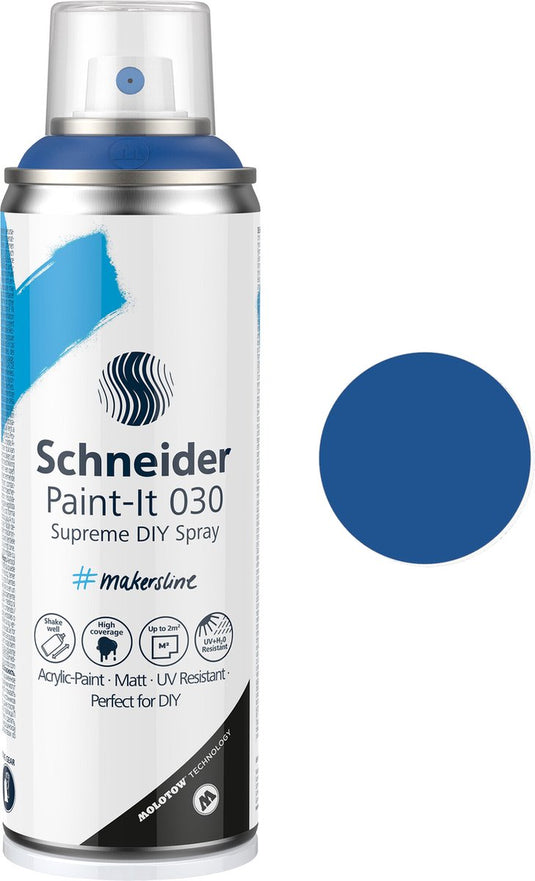 Schneider schrijfwaren schneider spuitbus verf - paint-it 030 - diy spuitverf - acrylverf - 200ml - blauw - s-ml03050025