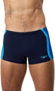 Speedo solid splice aquashort heren - strakke zwemshort heren - chloorbestendige zwemboxer heren - sportzwembroek heren met trekkoord - marine blauw - m