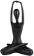 Present time ornament stretched lotus - zwart - 14.5x12x23.5cm - modern - kunststof