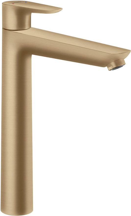 Hansgrohe talis e - wastafelmengkraan - ééngreeps bediening - met trekwaste - 240mm maat - brushed bronze