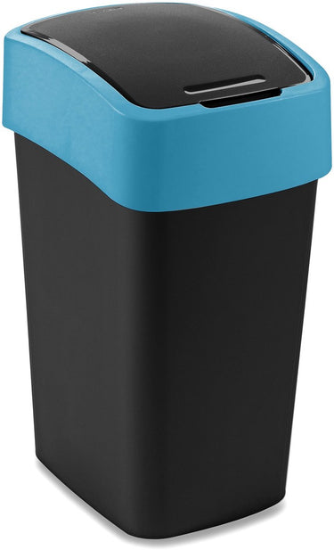 Curver flip-bin afvalbak zwart blauw 25l