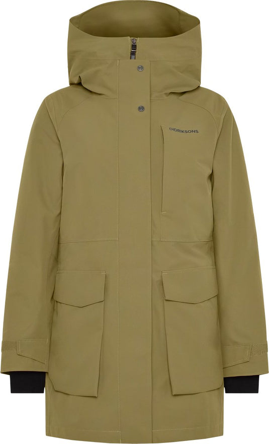 Didriksons harriet wns parka dames outdoorjas - olive green