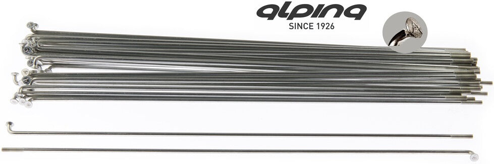 Alpina Spoke Zinc 13-276 without nipple silver (144pcs)