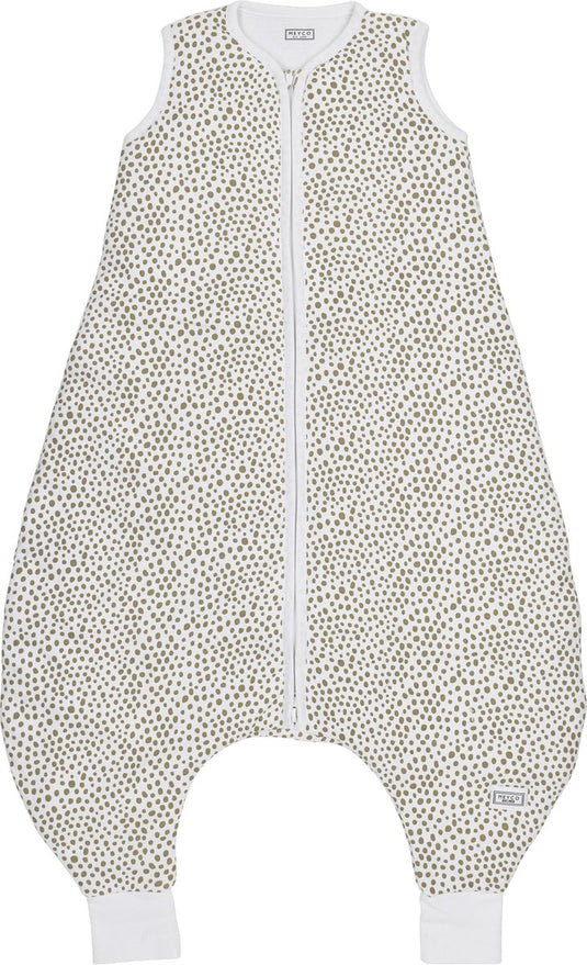 Meyco baby cheetah baby winter slaapoverall jumper - taupe - 80cm - 2.0 tog