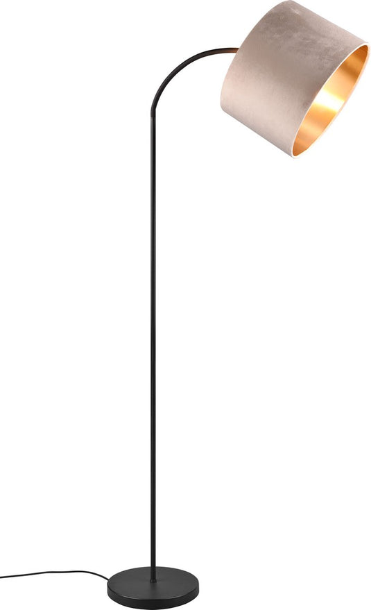 Trio julieta - vloerlamp - beige - excl. 1x e27 4w - voetschakelaar - flexibel