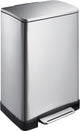 Eko - e-cube pedaalemmer 40 liter - stainless steel plastic - mat rvs - prullenbak