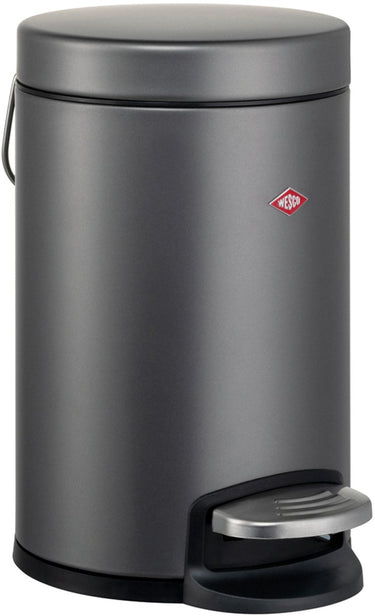 Wesco kosmetik 133 afvalbakje | pedaalemmer | 3 liter | metaal - mat grafiet | make-up afvalemmer