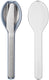 Mepal - ellipse bestekset 3-delig - mes. vork en lepel - rvs - nordic blue