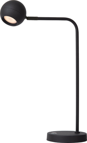 Lucide comet - oplaadbare bureaulamp - accu batterij - led 3 stepdim - 1x3w 2700k - zwart