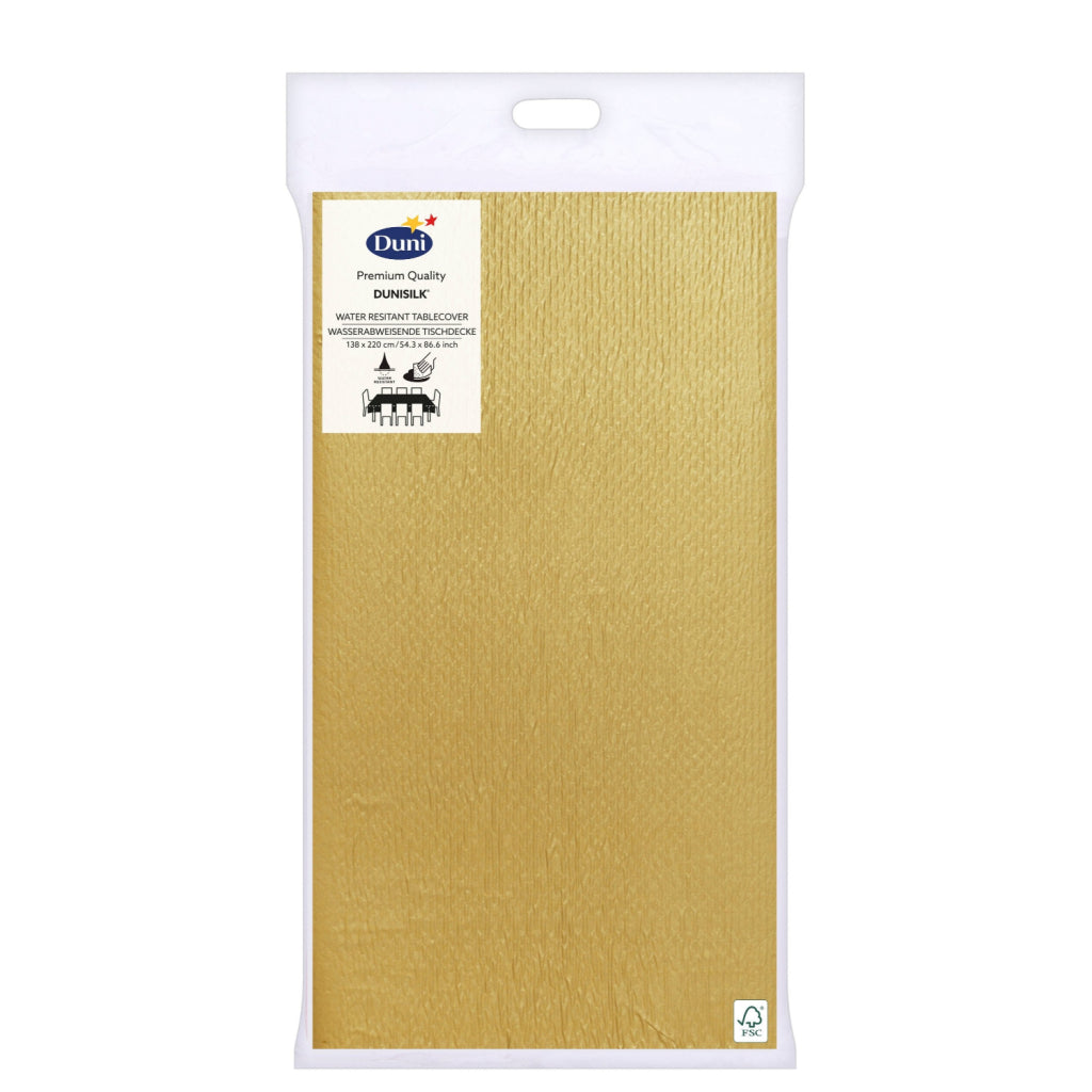 Duni duni tafellaken 138x220 cm goud