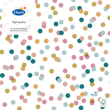 Duni servetten dream dots 33x33 cm 20 stuks