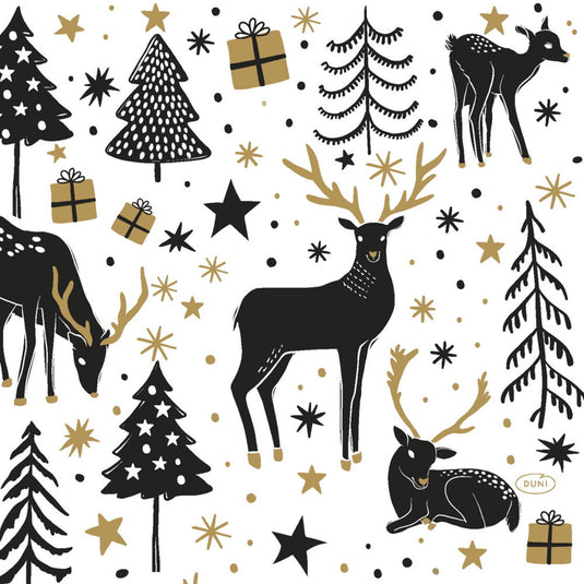 Duni servetten magic winter 33x33 cm