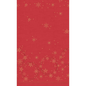 Duni tafellaken star shine red 138x220cm