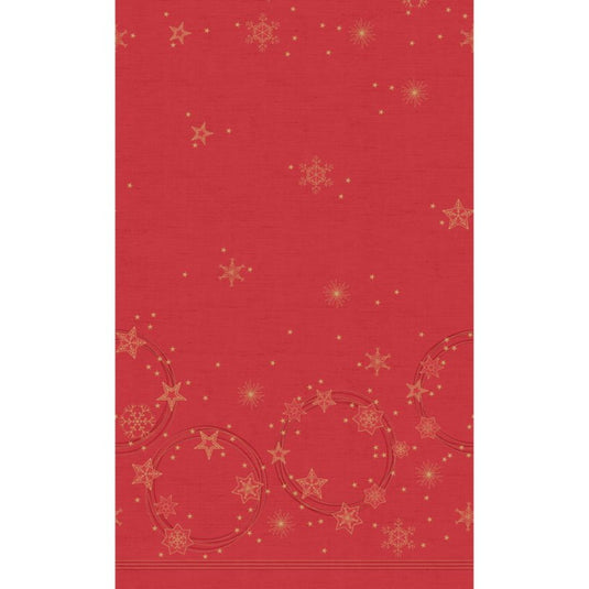 Duni tafellaken star shine red 138x220cm