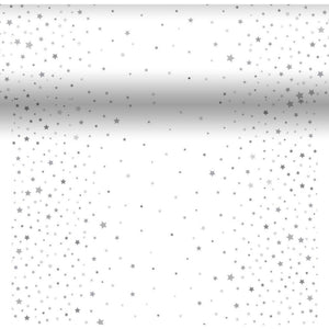 Duni 3-in-1 xmas star silver stardust 40x480cm