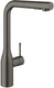 Grohe essence new keukenkraan - hoge uitloop - met uittrekbare handdouche - dual spray - hard graphite geborsteld (mat antraciet)