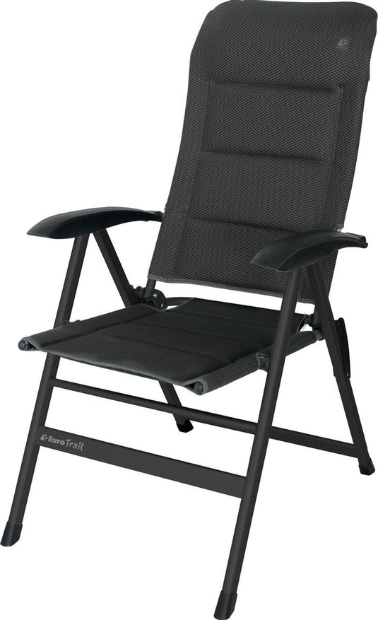 Eurotrail campingstoel kendal 47 x 44 x 120 cm polyester - antraciet