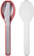 Mepal - ellipse bestekset 3-delig - mes. vork en lepel - rvs - vivid mauve