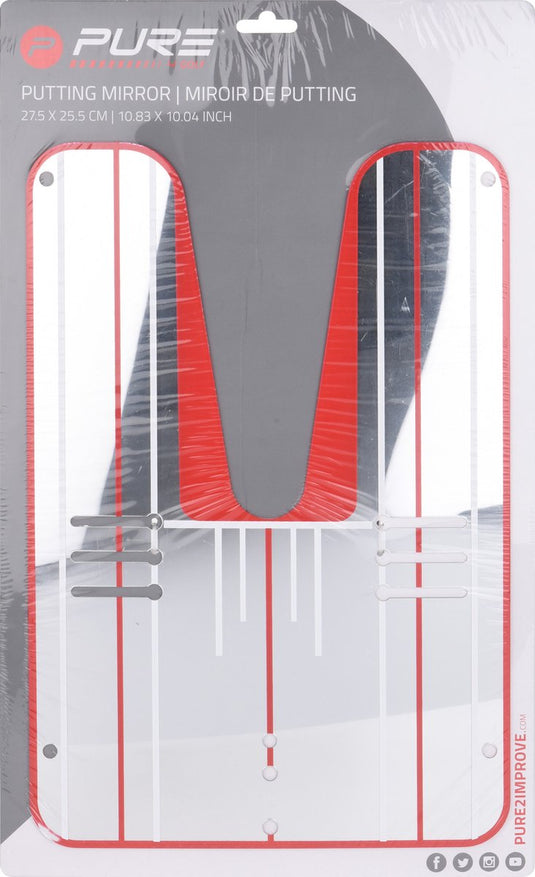 Pure2improve golf spiegel - putting mirror - 27,5x25,5 cm