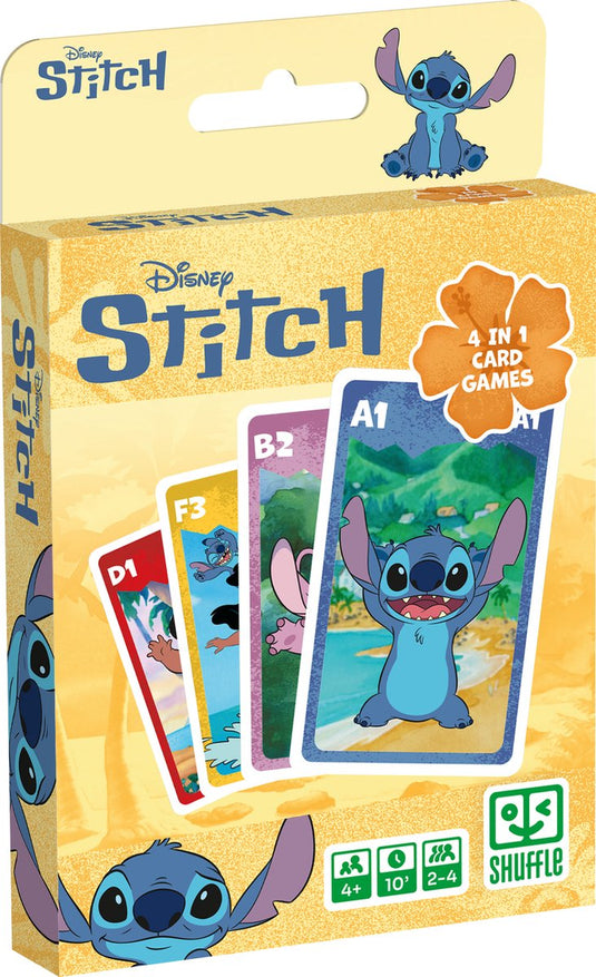 Shuffle lilo stitch - 4-in-1 kaartspellen (kwartet, memo, snap, actiespel)