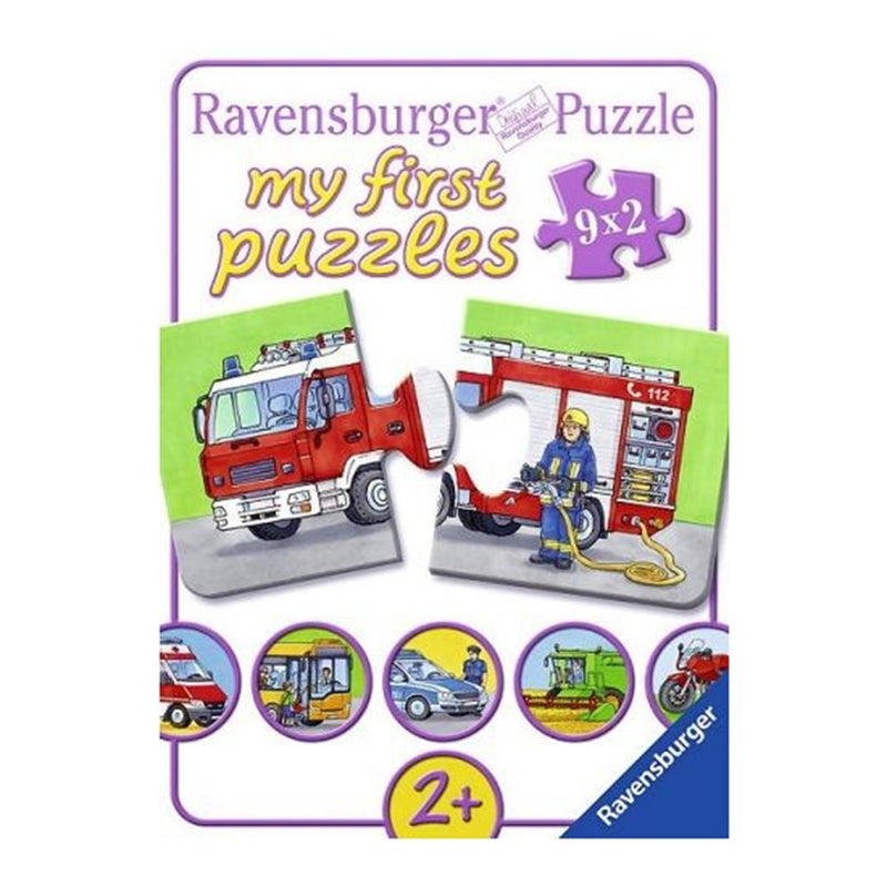 Load image into Gallery viewer, Ravensburger puzzel voertuigen 9x2pcs
