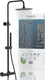 Schütte aquaduct douchesysteem - regendouche - lengte stang 80 - 120 cm - met thermostatische mengkraan - mat zwart
