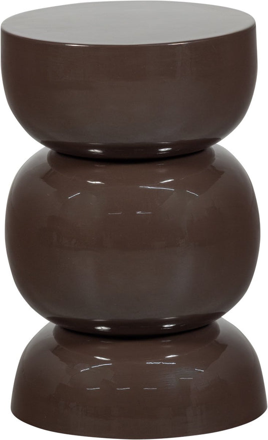 Woood breno bijzettafel - metaal - donkerbruin - 46x30x30
