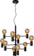 Lucide leanne - hanglamp - ø 65 cm - 10xe27 - zwart