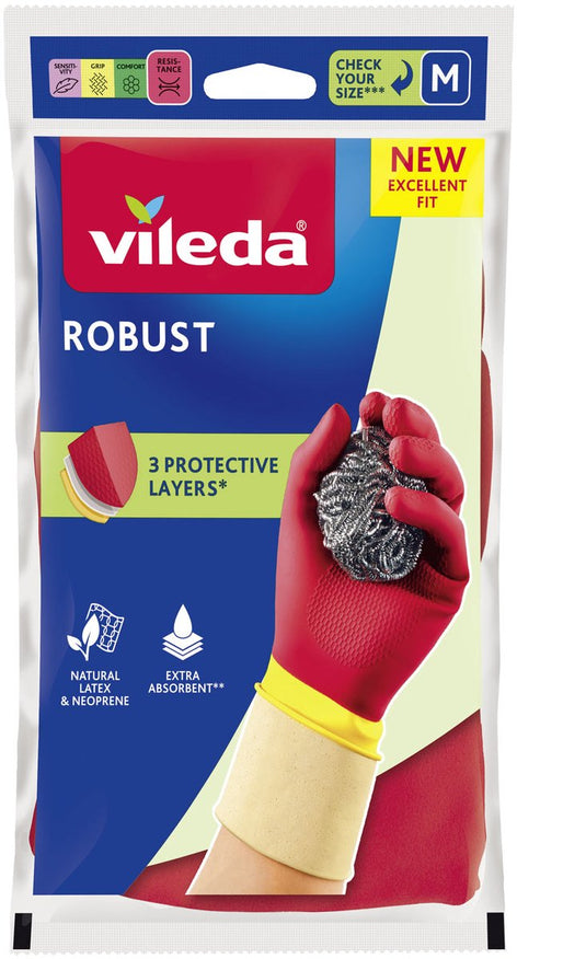 Vileda handschoenen robust medium - 1 paar