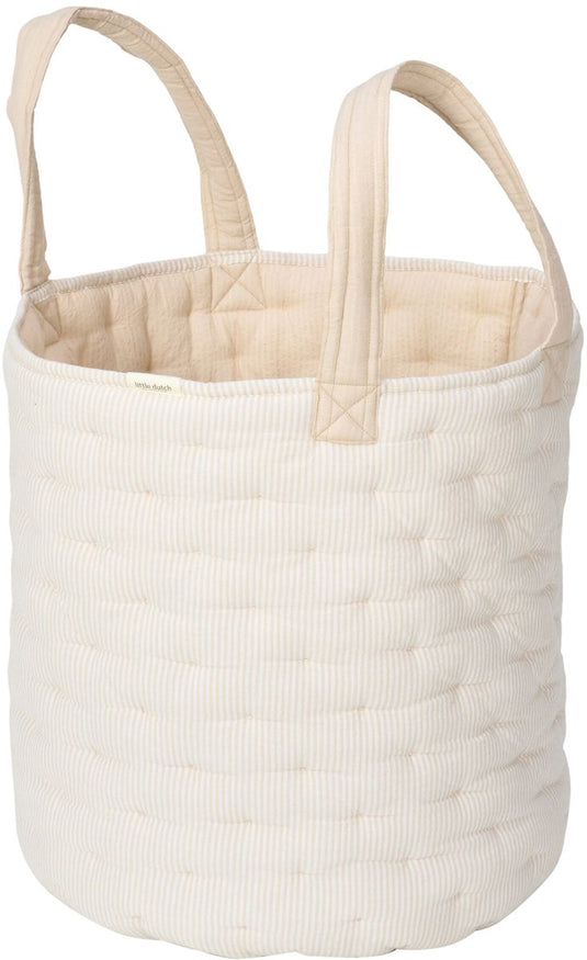 Little dutch pure opbergmand groot - soft beige streep