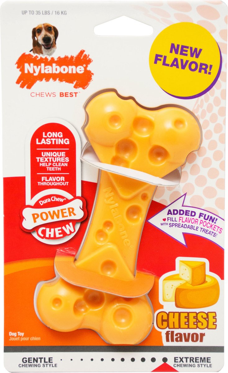 Load image into Gallery viewer, Nylabone dura chew cheese bone
