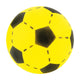 T f creations softbal foam - voetbal print - geel- zacht - diameter 20 cm - speelgoed ballen