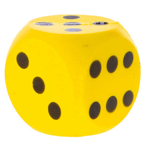 Basic dobbelsteen soft geel 16 cm